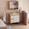 Mueble de baño de pie Danubio Nude 80 cm mesada granito con lavatorio incorporado Mueble De Baño De Pie Danubio Nude 80 Cm Mesada Granito Con Lavatorio Incorporado