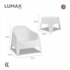 Set de 2 Sillas Skarpo + Mesa de exterior Blanco