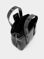 Bolso Tote Efecto Craquelado negro