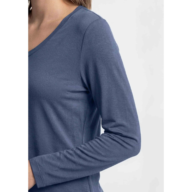 PIJAMA ML FEM AZUL MEDIO