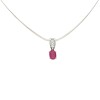 Dije Colgante Oval-Plata 925-Piedra zirconia y rubí-CP3672 sinpiedra