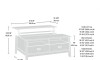 Mesa Ratona Articulada con cajones - Sauder - Linea Trestle Beige