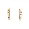 Caravanas Fila de oro- Oro bajo -Zirconia blanca - CA8171 conpiedra