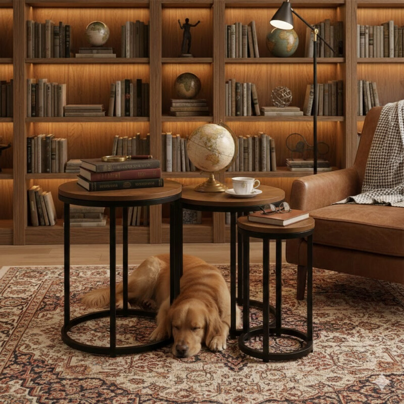 Mesa Nido Redonda Set de 3 piezas Mesa Nido Redonda Set de 3 piezas