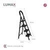 Escalera Tijera 4 Escalones De metal/plastico Negro