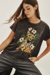 Remera Animal Bouquet Gris Oscuro