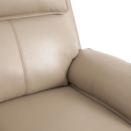 RECLINER ELÉCTRICO 1 CUERPO CUERO-Y-SIMIL-CUERO MARRON JOSHUA TAUPE