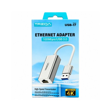 ADAPTADOR DE RED TREQA USB-A 3.0 A RJ45 1000 MBPS ADAPTADOR DE RED TREQA USB-A 3.0 A RJ45 1000 MBPS