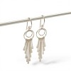 Caravanas flecos-Plata 925-Sin piedra-CA3834 sinpiedra