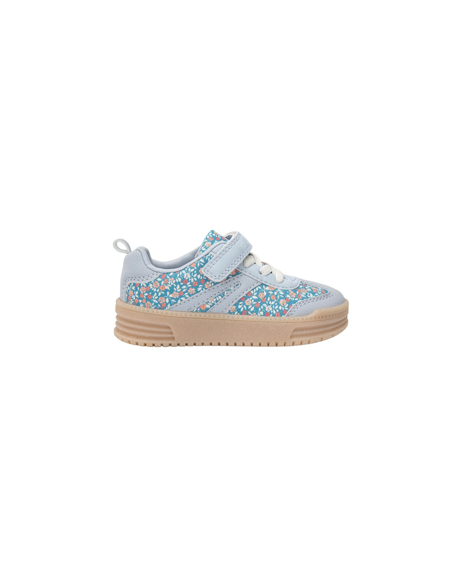 Championes con velcro, diseño floral, azules Sin color