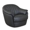 Butaca Giratoria 100% Cuero - Paris Negro
