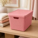 Caja organizadora Simil Rattan 22 litros Rosado Caja organizadora Simil Rattan 22 litros Rosado