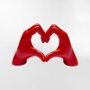 DECORACION HEART HANDS ROJO - -