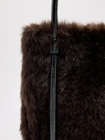 Bolso Tote Efecto Pelo marron