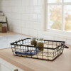 Cesta Organizadora de Metal y Madera Grande Cesta Organizadora de Metal y Madera Grande