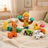 Juego Bloques Jungla Encastre Madera Animales Top Bright Naranja 1