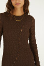 VESTIDO LARGO ENCAJE Marron
