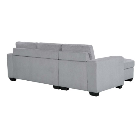 SOFÁ C/CHAISE MÁS DE 4 CUERPOS TELA GRIS DETROIT