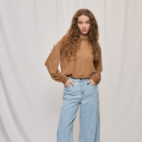PANTALÓN FLORALA Celeste