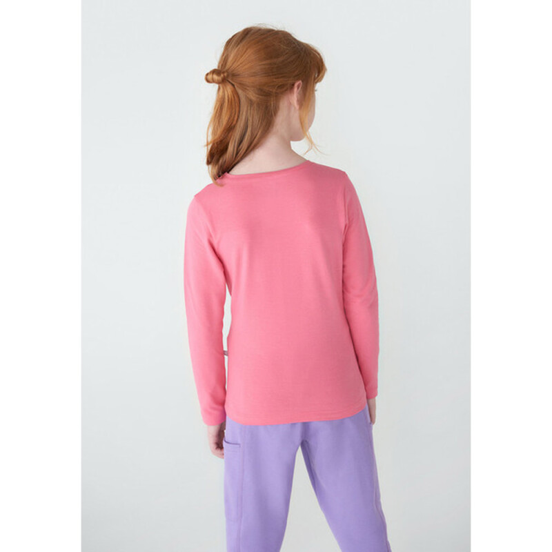 BLUSA ML FEM ROSA/GRAFITO
