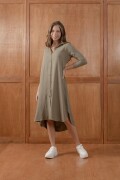 Vestido Camisero. Verde.