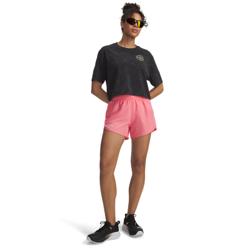 UA Fly By 3'' Shorts-RED PNK-602