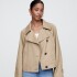V-CROPPED MODERN TRENCH CARGO KHAKI