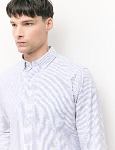 012733 CAMISA CLOQUE WILL Gris/blanco