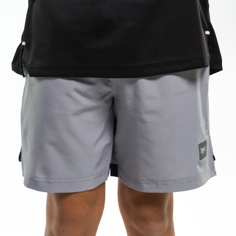 SHORT BOYS POLY/SPX RANK-GY GRIS CLARO/NEGRO/NARANJA