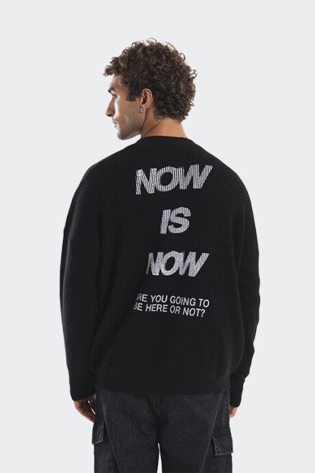 Buzo Pulau Tejido Now Is Now Negro