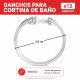 Ganchos para cortina de baño x12 acrilico S/C