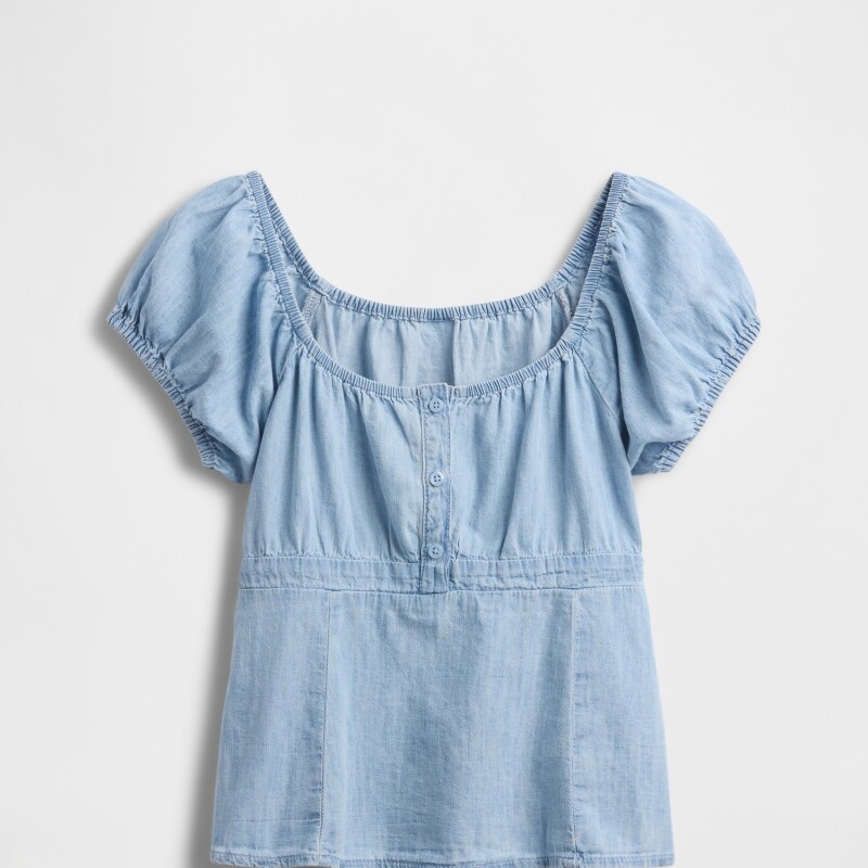 SS HNLY DNM TOP - LT LIGHT WASH