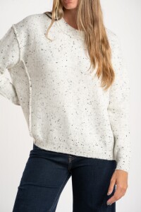 Sweater Bouttonne Gris Melange