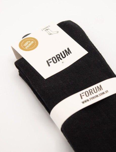 Media Casual Canelon Pack x 2 Pares Negro