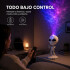 Lámpara Proyector Estrellas Alien Bluetooth Remoto 360 Blanco