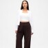 365 CURVY HR WIDE LEG - TRIBECA TWILL TERRA BROWN