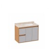 Mueble de baño Danubio Suspendido 80 cm mesada granito con lavatorio incorporado Mueble De Baño Danubio Suspendido 80 Cm Mesada Granito Con Lavatorio Incorporado