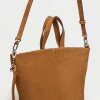 Cartera de mano The Flapper en cuero gamuza Cuoio