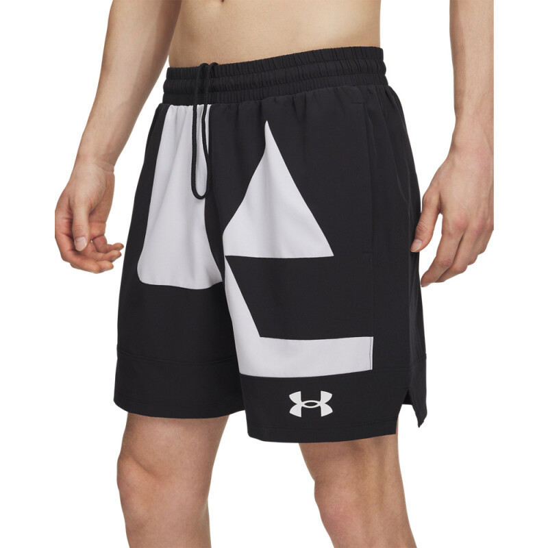 UA M Zone 7" Wvn Short Grphc-RED BLK-001