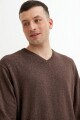 Sweater escote en V CHOCOLATE