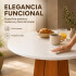 Mesa Comedor ComboHome Lavanda Redonda Diseño Laqueada 105Cm Color Blanco