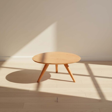 MESA CENTRAL MDF-Y-MADERA MARRON MARÍA ALMENDRA