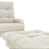 Butaca 1 Cuerpo Living + Puf - Nantes Beige