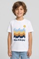 Remera m/c estampada Rise & Enjoy BLANCO