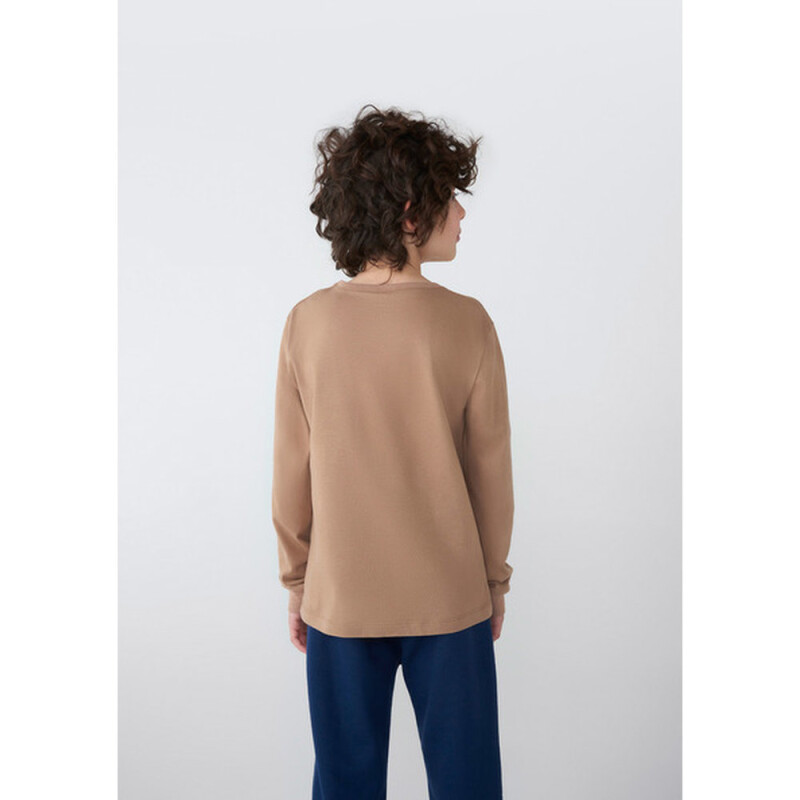 CAMISETA ML MASC BEIGE