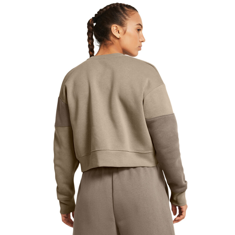 Essential Fleece Crop Crew-BRN BRN-200