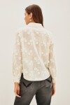 Camisa Flowers Lace Crudo