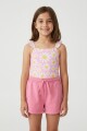 Short de algodon lavado FUCSIA