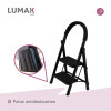 Escalera Tijera 2 Escalones De plastico Negro
