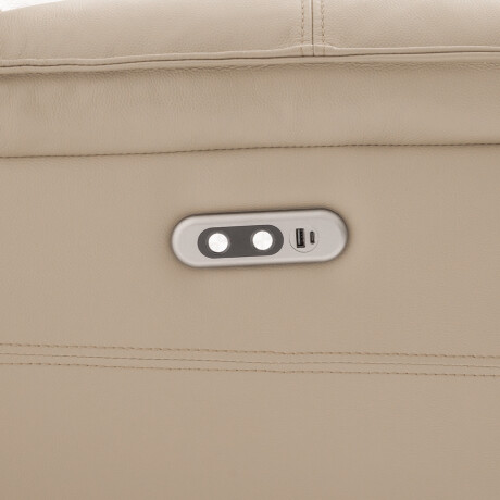 RECLINER ELÉCTRICO 3 CUERPOS CUERO-Y-SIMIL-CUERO MARRON JOSHUA TAUPE